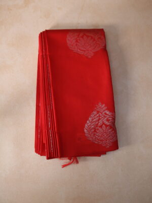 Sirumugai Soft Silk Saree - Crimson Red with Silver Zari