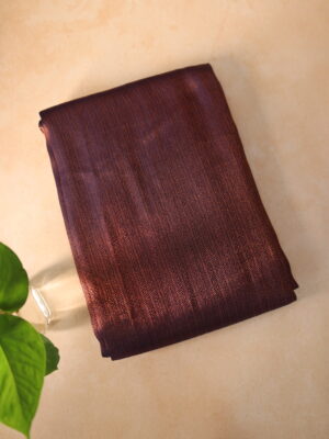 Banaras Saree - Rich Maroon with Diagonal Weave Pattern