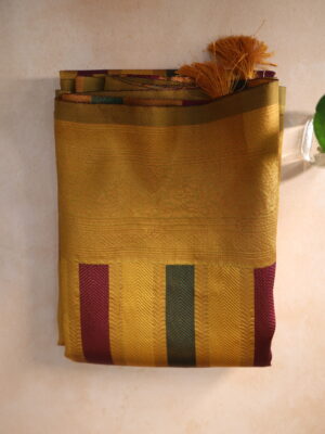 Soft Silk Saree – Mustard Gold