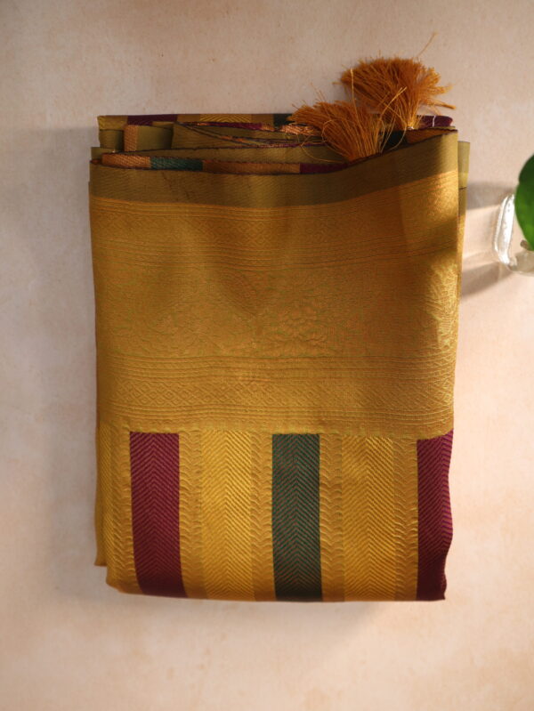 Soft Silk Saree – Mustard Gold